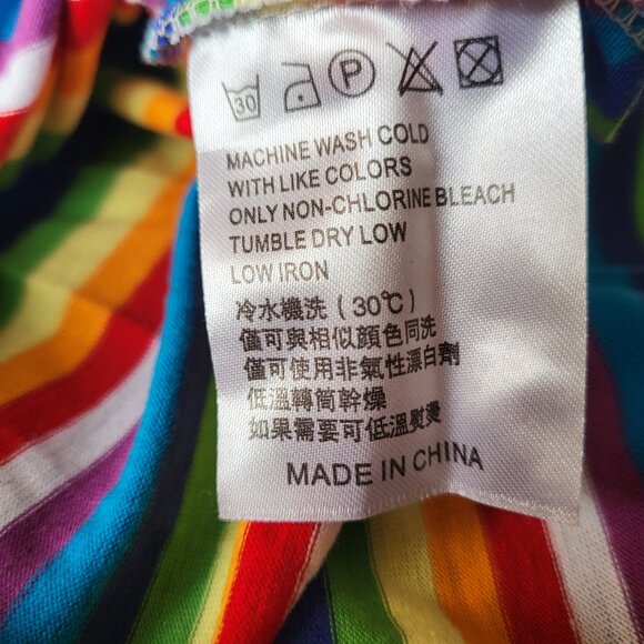 Women’s Multi-Color Striped Short Sleeve Shirt – Size S – NWOT - Picture 8 of 10